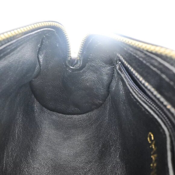 CHANEL CC Matelasse Tassel Mini Chain Shoulder Bag Leather Black authentic - Picture 8 of 16